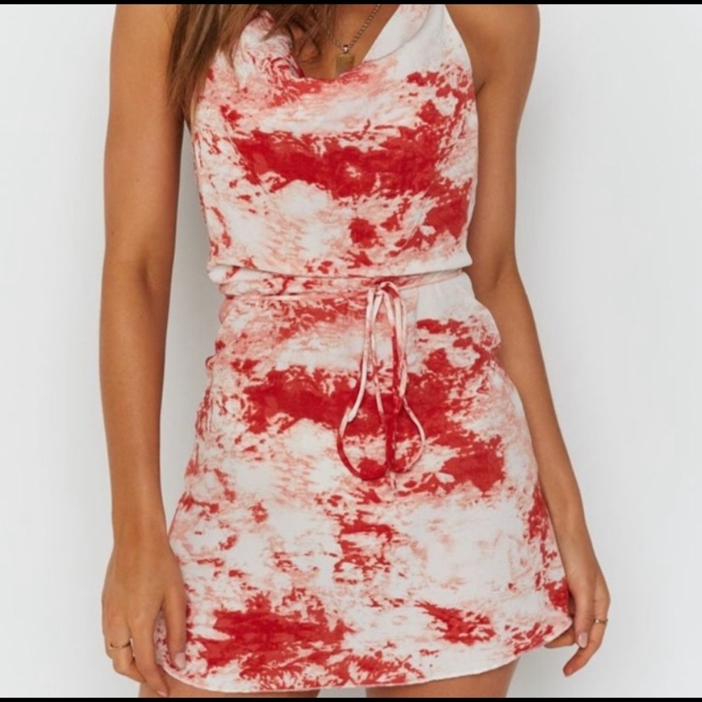Your LA catch dress tie dye red